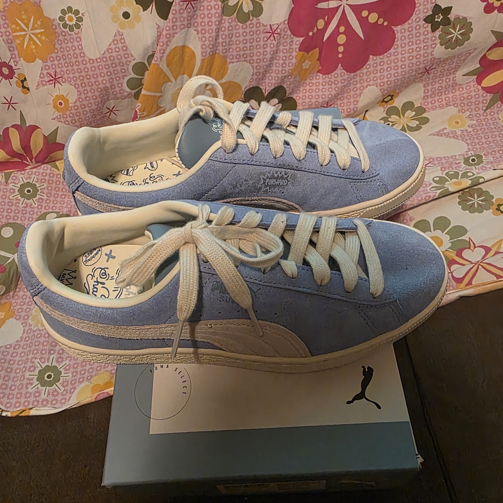 PUMA Blue Sneakers Sz 7 - Picture 2 of 3